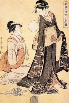 Kitagawa Utamaro Painting - the yoshiwara sparrow Kitagawa Utamaro Ukiyo e Bijin ga